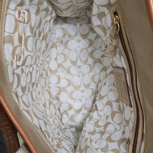 Coach Gold Tote EUC - Picture 11 of 13